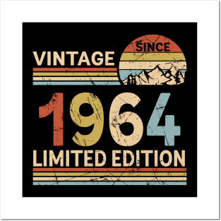 Vintage Since 1964 Limited Edition 59th Birthday Gift Vintage Men's Posters and Art